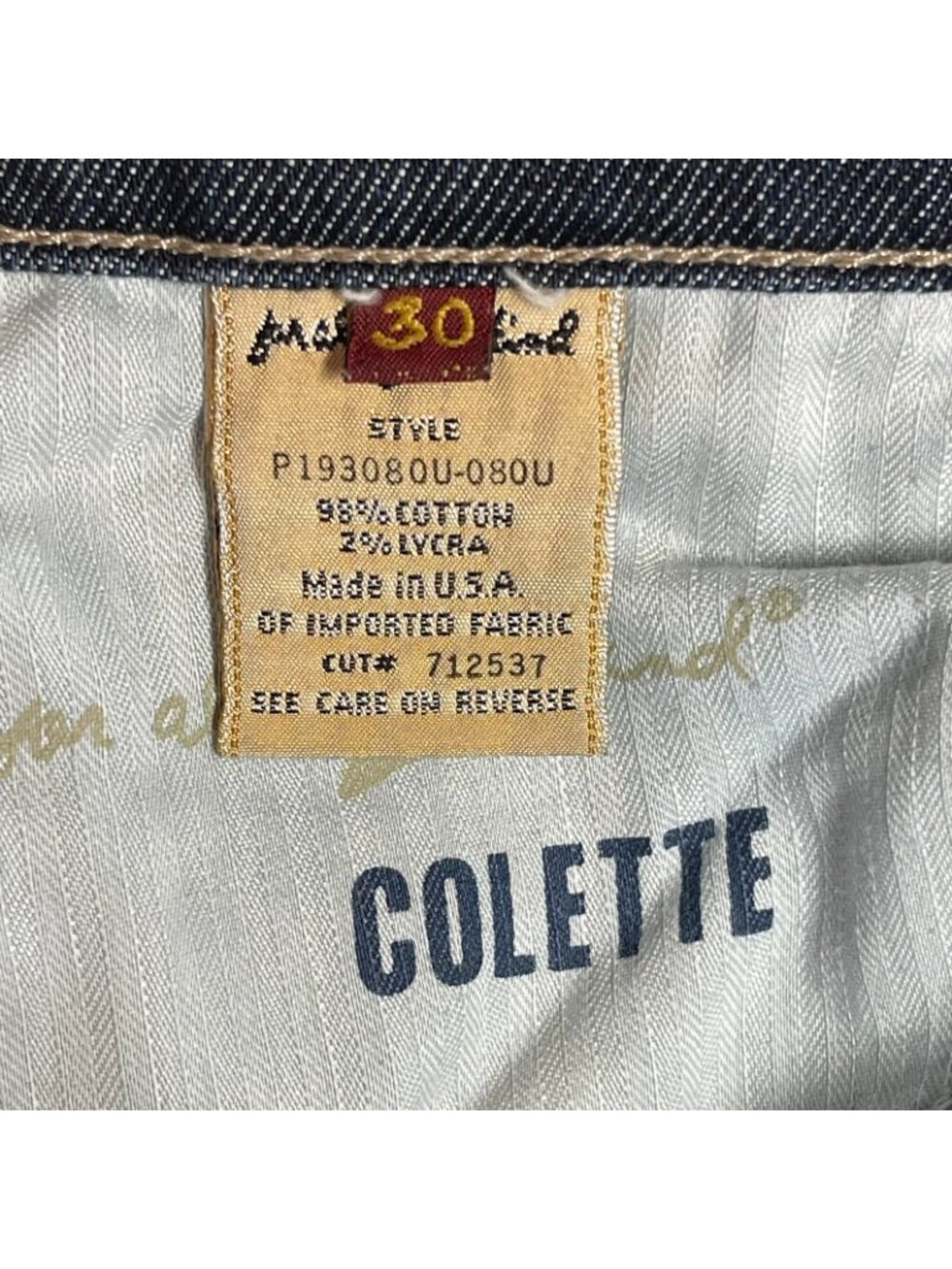 7 For All Mankind Colette Straight Leg Jeans Dark Wash Size 30 - Picture 7 of 8